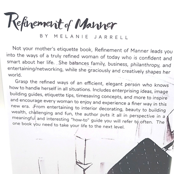 Melanie Jarrell Refinement of Manner, Book on Manners, Etiquette & Elegance NWOT - Picture 4 of 12